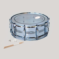 Factory Wholesale 10 Nails Steel Cavity 14-inch Metal Snare Drum Percussion Instrument