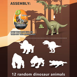 नया आइटम मोड़ और अनुमान टॉय 12 डिजाइन यादृच्छिक डिनो आश्चर्य अंडे अंधे अंडे के बच्चे डिये डायनासोर और जानवरों के निर्माण सेट को इकट्ठा करते हैं - Product Image 3