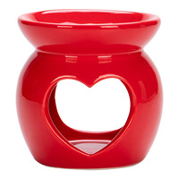 Brûleur d'huile aromatique en céramique écologique Meibo Heart Design pour la diffusion d'huiles essentielles, utilisation intérieure/extérieure
