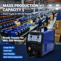 Machine à souder portable à onduleur IGBT MIG 200 à double impulsion 200A, directement de l'usine, nouvelle, prend en charge l'OEM, l'ODM et le logo personnalisé