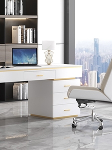 Luce moderna di lusso in marmo salone di bellezza medica Reception ufficio consulenza scrivania semplice metallo bianco per la casa scrivania - Product Image 2