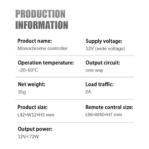 Mini Einfarbiger LED-<span class=keywords><strong>Dimmer</strong></span> DC 5V 12V 24V 6A 5050 2835 Streifenlicht <span class=keywords><strong>9</strong></span>-Tasten RF Konstantspannung <span class=keywords><strong>PWM</strong></span>-Signal-Controller mit Fernbedienung - Product Image 4