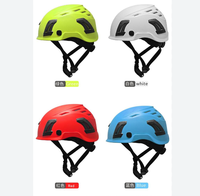Casque de sécurité d'escalade en ABS haute résistance avec lampe LED et visière, 6 points de suspension - Léger 390g, réglable 53-62cm