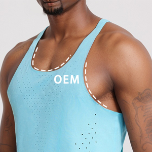 Ropa Deportiva Informal para Hombre, Chaleco Deportivo sin Costuras de Secado Rápido, Camiseta sin Mangas con Cintas Adhesivas para Gimnasio, para Correr, Entrenamiento, Maratón, Ligera - Product Image 1