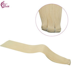 Extensions de cheveux humains FH Invisible Hole Butterfly Weft # 1001 Blonde Remy Genius Xo Hole Weft Double Drawn Butterfly Weft - Product Image 1