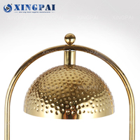 XINGPAI Matériel de buffet Chauffe-plat électrique suspendu en acier inoxydable martelé de style arabe avec lampe chauffante