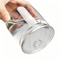 Meilleures ventes : Canettes transparentes en plastique PET de 150 ml à 1000 ml avec logo personnalisé et couvercle facile à ouvrir pour boissons gazeuses
