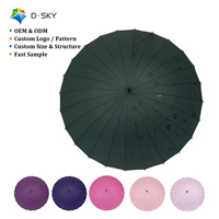 Parapluie droit promotionnel de haute qualité, couleur unie, logo personnalisé imprimé, publicité de marque, parapluie long pour l'extérieur