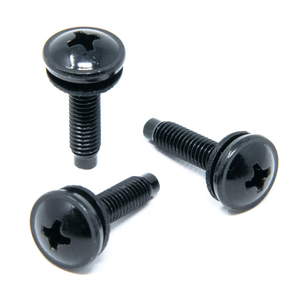 Fastener Supplier Price Black Oxide Rack Mount <b>Screw</b> Cabinet Enclosure Mounting <b>Screws</b> With Nylon Washer Assembled <b>Screw</b> - Product Image 3