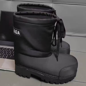 Botas de Nieve con Cordones y Punta Ancha para Hombre y Mujer, Invierno 2025, Suela Gruesa, para Exteriores, Estilo Informal, Cálidas, con Aumento de Altura - Product Image 3