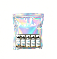 Boîte cosmétique écologique personnalisée, emballage aseptique pour médicaments, boîte de peptides 3ml/10ml avec étiquette, flacons de 2 pièces et plateau d'insertion en plastique
