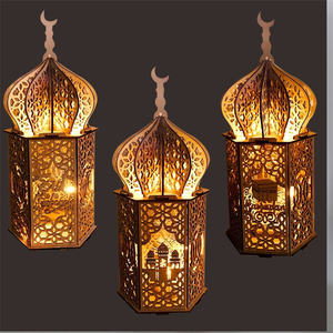 Décorations en bois à LED pour la maison, <span class=keywords><strong>phare</strong></span> du Festival musulman, Ramadan Eid Mubarak, fournitures décoratives pour cadeau de fête islamique - Product Image 1
