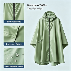 Impermeabile Multifunzionale Tre-in-Uno per Esterni: Tenda, Escursionismo, Alpinismo, Campeggio - Mantella/Impermeabile Compatto in PU - Product Image 3