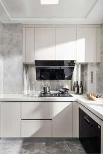 Cool-Tone High-End Custom <b>Cabinets</b>, Full-Set <b>Cabinet</b> Storage, Island <b>Cabinet</b> Design, for Large Commercial Apartment <b>Cabinets</b> - Product Image 6