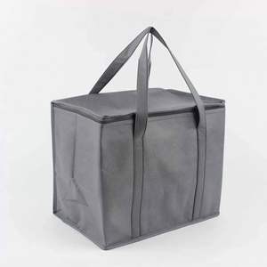 LILA Custom Large Heavy Duty Insulated Aluminum Foil Cooler <b>Bag</b> Washable Collapsible Ice <b>Cooling</b> <b>Bag</b> with Reinforced Side Handle - Product Image 5