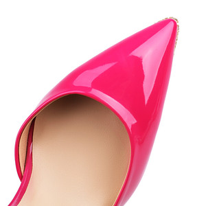 2025 nuove décolleté da 15.5cm <span class=keywords><strong>con</strong></span> <span class=keywords><strong>tacco</strong></span> Ultra alto di lusso in pelle verniciata fucsia cinturino <span class=keywords><strong>con</strong></span> fibbia a punta <span class=keywords><strong>scarpe</strong></span> da festa certificate CE ROHS - Product Image 2