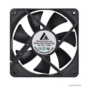 Dc 120*25 36 Volt Fan Id Rgb Cooling Fan 12025 Bracket Fan Electric Motor 12V