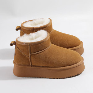 <span class=keywords><strong>Bottes</strong></span> de Neige Classiques Montantes en Véritable Cuir de Mouton Double Face <span class=keywords><strong>Fourrées</strong></span> Laine Mérinos Thermiques Hiver à Enfiler Automne pour <span class=keywords><strong>Femme</strong></span> - Product Image 5