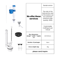 Kit de réparation de toilettes à montage supérieur JIELIN - Composants durables, résistants à la corrosion, à chasse d'eau unique, réglables, économiseurs d'eau, écologiques et faciles à installer