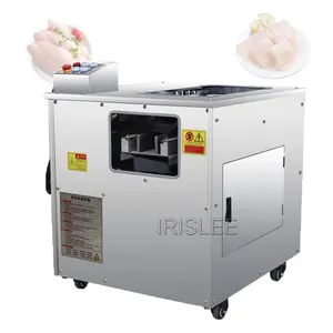 Automatic Salmon Basa Pangasius Tilapia Dory Fish Meat Fillet Oblique Cutting Slicing Processing Making Machine