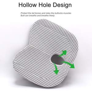 <span class=keywords><strong>Coussin</strong></span> de siège en mousse à mémoire de forme WJ-287 en forme de U pour chaises de bureau, soulagement de la douleur du coccyx, sciatique, soutien du dos, amovible et lavable - Product Image 4