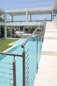 تصميم سياج كابلات من الفولاذ المقاوم للصدأ الأسود DBM للسلالم والشرفات، نظام سياج خارجي بالكابلات - Product Image 4