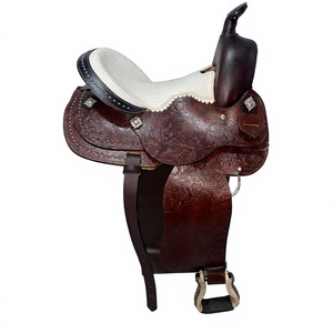 Sillín de Carreras Inglés de Cuero de Búfalo Personalizado BS International NA74, Alfombrillas para Caballo Ecológicas y Sostenibles de Madera, 2 Piezas SUS304 - Product Image 3
