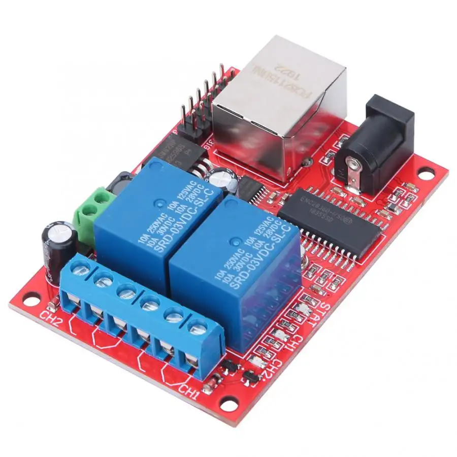 Controller Module LAN Ethernet High Quality 2 Way Relay Board Delay Switch DC5V-24V off delay timer relay