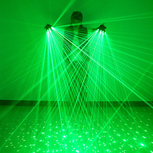 Gants laser LED rechargeables rouge et vert à 10 faisceaux, lunettes laser de scène pour DJ, boîte de nuit, bar, fête, accessoires de spectacle <span class=keywords><strong>Laserman</strong></span> - Product Image 1