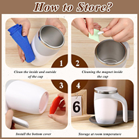 Tasse à café auto-agitante de tasse de mélange électrique automatique intelligente colorée d'acier inoxydable avec la rotation magnétique pour des cadeaux d'affaires