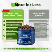 Suplemen Anjing Multifungsi untuk Mobilitas, Imunitas, Kesehatan Usus, Omega 3, Glukosamin, Kondroitin, Vitamin Kunyah untuk Anjing Senior