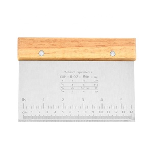 Espátula para Pizza, <span class=keywords><strong>Pan</strong></span> y Repostería <span class=keywords><strong>de</strong></span> Acero Inoxidable, Ecológica, Apta para Lavavajillas, con Mango <span class=keywords><strong>de</strong></span> Madera, Utensilios <span class=keywords><strong>de</strong></span> Cocina para Hornear, Cortador <span class=keywords><strong>de</strong></span> Masa - Product Image 2