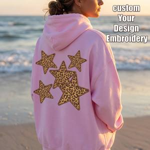 Sudadera con Capucha de Algodón Grueso, Cuello Redondo, Estilo Holgado, con Logotipo Personalizado Bordado, para Hombre y Mujer - Product Image 2