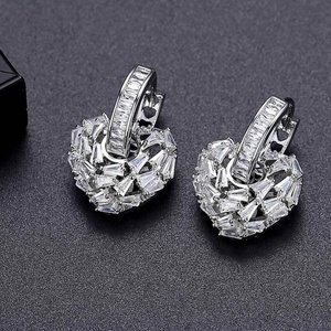 European American Trendy Women's Brass <b>Drop</b> <b>Earrings</b> Zircon Butterfly Pattern <b>Gold</b> Plated Anniversary Gift - Product Image 4