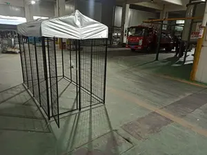 3m*1.8m*2mgalvanized Chain Link Dog Run Kennel/dog Playpen House/outdoor Pet Cages With Roof