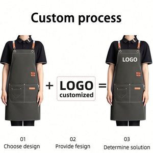 Delantal de Cocina Desechable de Algodón Impermeable y Resistente al Aceite para Barberos, Baristas y Uso General, con Función de Limpieza de Manos - Product Image 2
