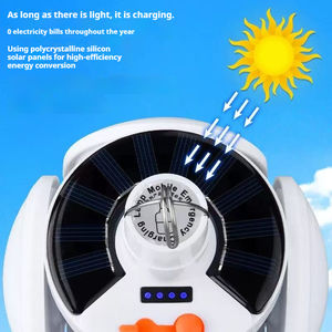 Ampoule à LED à double charge à énergie solaire pour le football, matériau ABS PC, illuminé à <span class=keywords><strong>cinq</strong></span> côtés, randonnée en plein air, camping et jardin. - Product Image 5