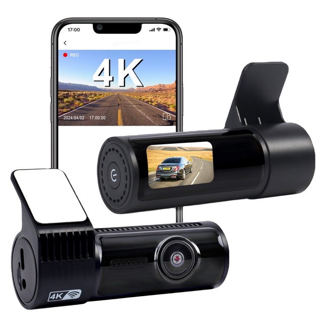 New Product Creativity 4K HD Car Driving Recorder Camera with WiFi Night Vision Full-color Mobile Detection Car Black Box