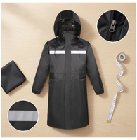 Imperméable de sécurité en tissu Oxford pour homme et femme, une pièce, long, intégral, réfléchissant, double couche, épaissi, imperméable
