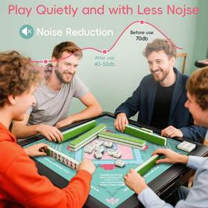 Tapis de Mahjong en Velours Premium avec Surface Antidérapante et Réductrice de Bruit et Pochette de Rangement Grise Nouveautés de Fête en Stock Chine - Product Image 5