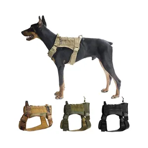 Goedkope Doberman Pinscher Honden Harnas Tactische Training Werken Hond Beschermende Vest Met Handvat