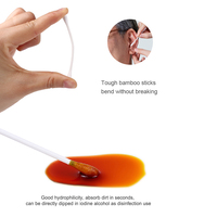 750 cotons-tiges en papier avec carte d'emballage sous vide pour le nettoyage en salon de beauté