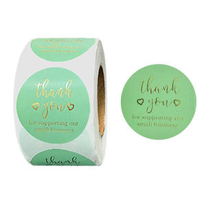 Etiquetas Adhesivas con Logotipo Personalizado, 500 Unidades por Rollo, Transparentes, Doradas y Plateadas, Resistentes al Agua, Etiquetas Adhesivas de Papel para Bolsas de Alimentos, Etiquetas de Sellado - Product Image 5