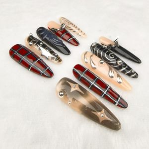 Nail art all'ingrosso-elementi circolari a forma di mandorla extra-lunga a forma di mandorla indossabile - Product Image 2