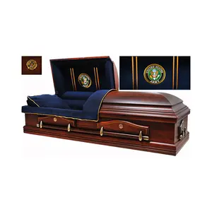 Italian Style Customized Carving Wooden Coffin