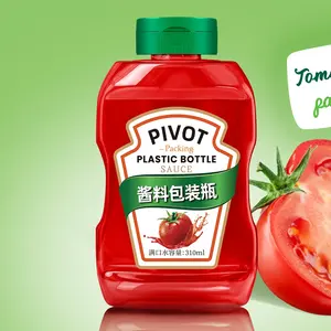 Поставка барбекю 12 унций 373 мл томатный популярный кетчуп сжимающий пластиковый соус Табаско бутылка