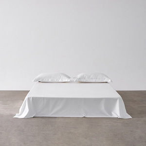 Linge <span class=keywords><strong>de</strong></span> lit d'hôtel en coton satiné uni, style drap, tissu 80 fils, taies d'oreiller, articles <span class=keywords><strong>de</strong></span> literie, draps, housses <span class=keywords><strong>de</strong></span> <span class=keywords><strong>couette</strong></span> - Product Image 2