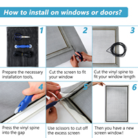 Mosquiteras Modernas de Fibra de Vidrio, Duraderas y Resistentes, para Ventanas y Puertas