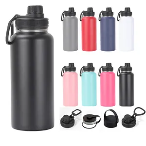 Oem 18 oz 32 oz çift duvar paslanmaz çelik spor spor özel Logo ile içme suyu şişesi taşınabilir yalıtımlı su şişesi
