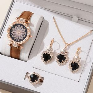 Ensemble de montres populaires pour femmes en forme de cœur, montres <span class=keywords><strong>Lotus</strong></span> tendance, vente directe du fabricant - Product Image 5